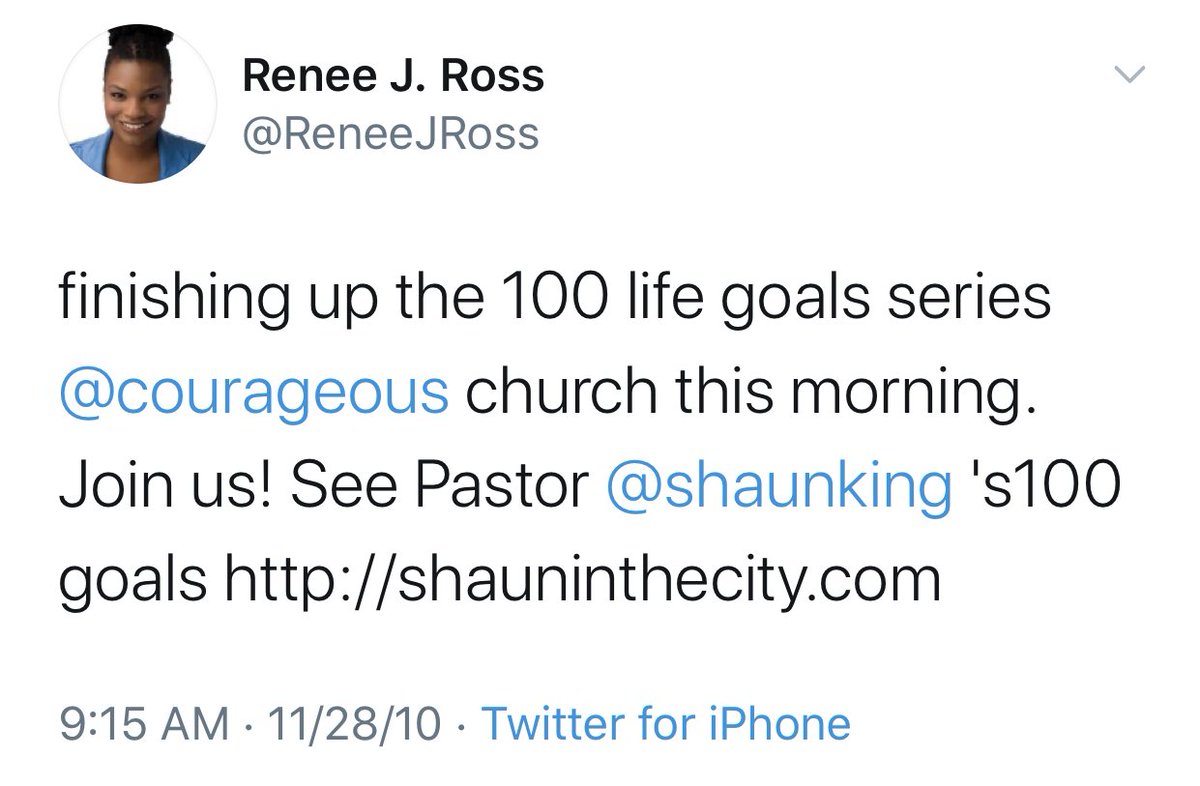 November 2010, Shaun launches a 100 Life Goals Sermon Series at Courageous Church