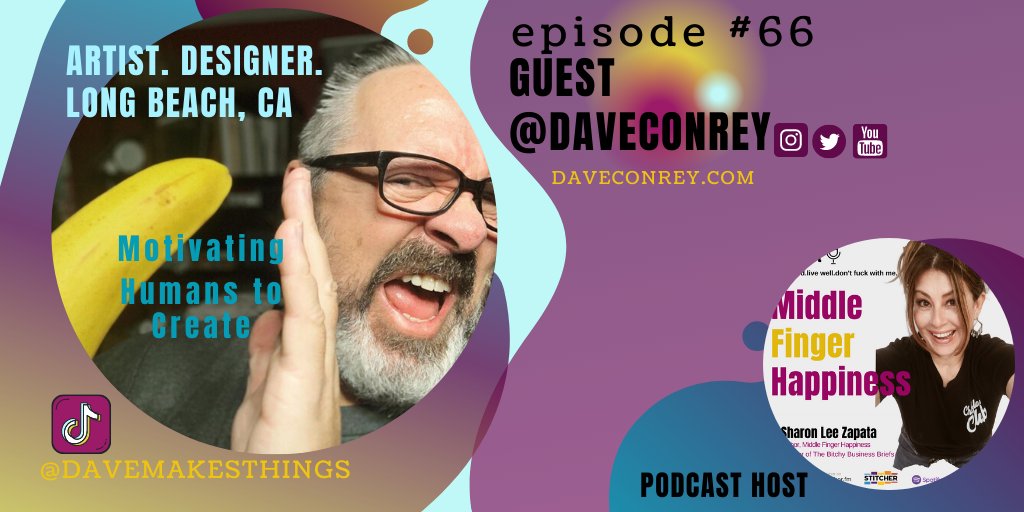 TZGZapataGroup's tweet photo. Interview with @Daveconrey by @Sharonleezapata podcast host of  #middlefingerhappiness Season #2 episode #66🔥 tonight!
clickity-click https://t.co/IdBdKfKjLP

#PodcastRecommendations https://t.co/gMXPXPwahi