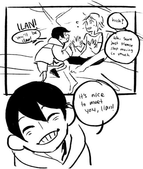 Fuck it, posting old art for Ilan and Noah (last one was a short doodle comic that I ended putting into the story) 