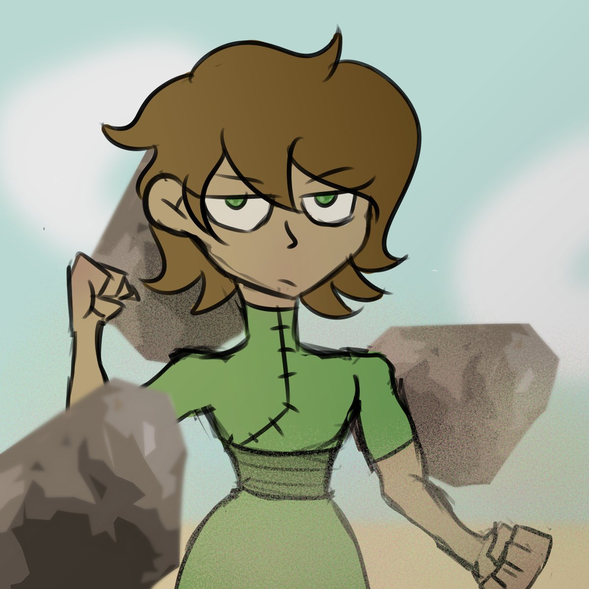 //👀 This is a new ATLA character. Her name is Yama and she's a badass Earth Bending bitch!