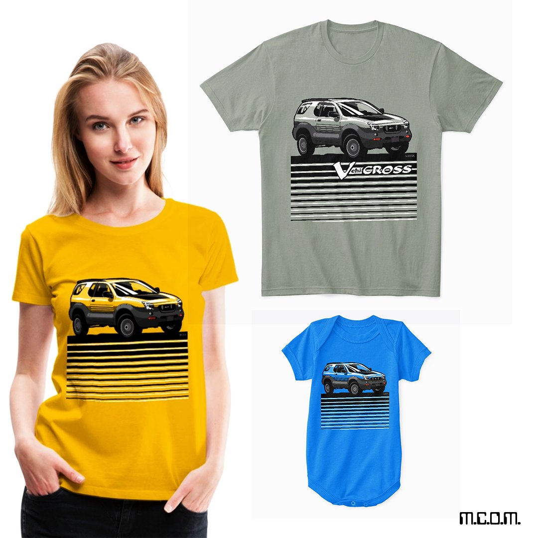 tmticker's tweet image. It's on: #isuzu Vehicross shirts available now at @teespring! Pick your color. teespring.com/uzusi-vx1 or teespring.com/uzusi-vx2 with VX badge. #mcom #vehicross #carart #jdm #offroad #90s
