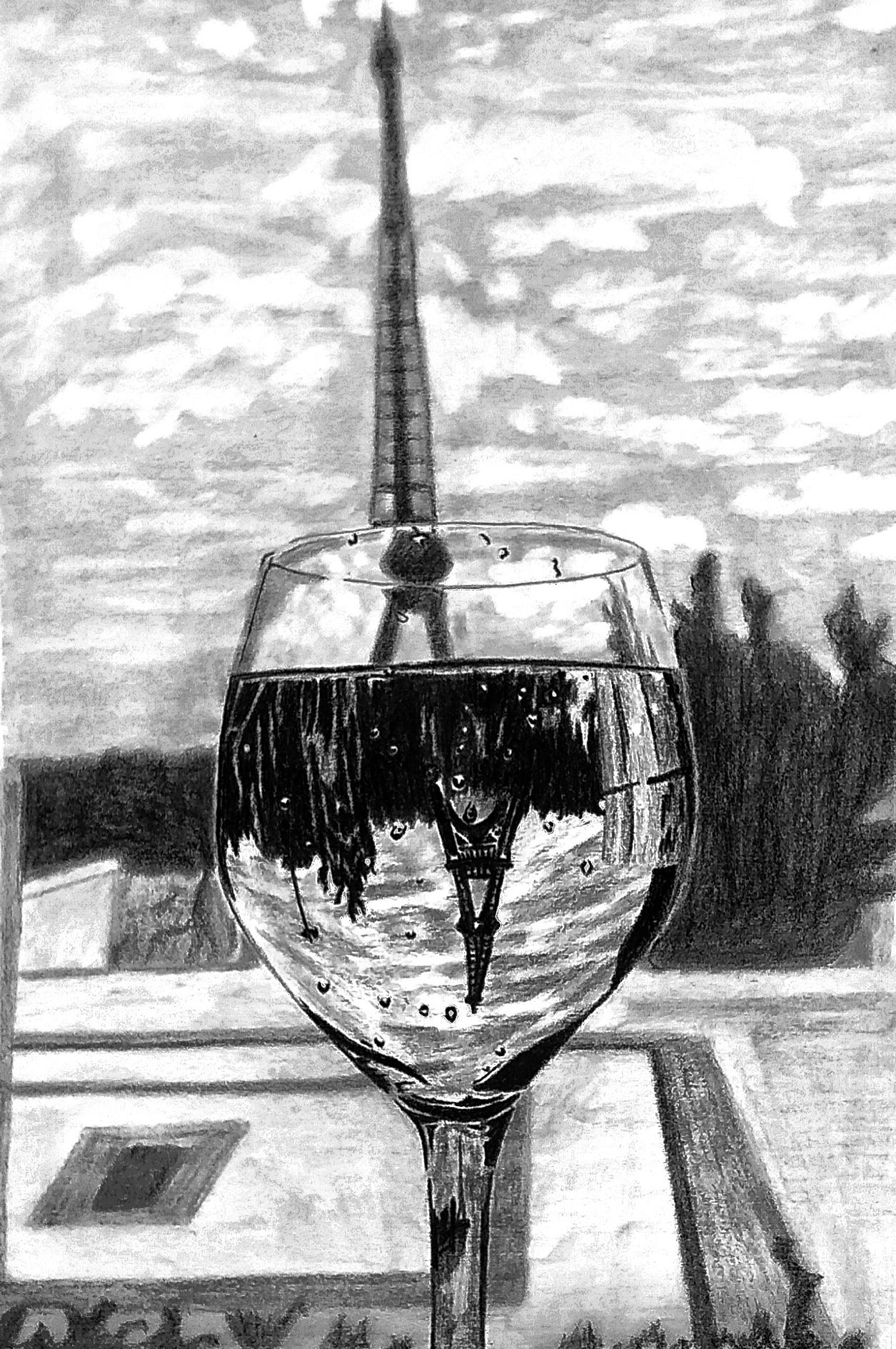 Details more than 73 wine glass pencil sketch in.eteachers