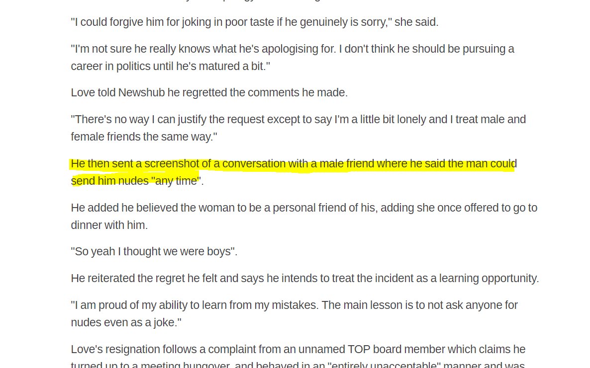 In the article, he also mentions that he treats male and female friends equally and showed a screenshot of his conversation where said another man could send him nudes. He has been posting that on twitter (as a defence???) and it is attached below (9/x)