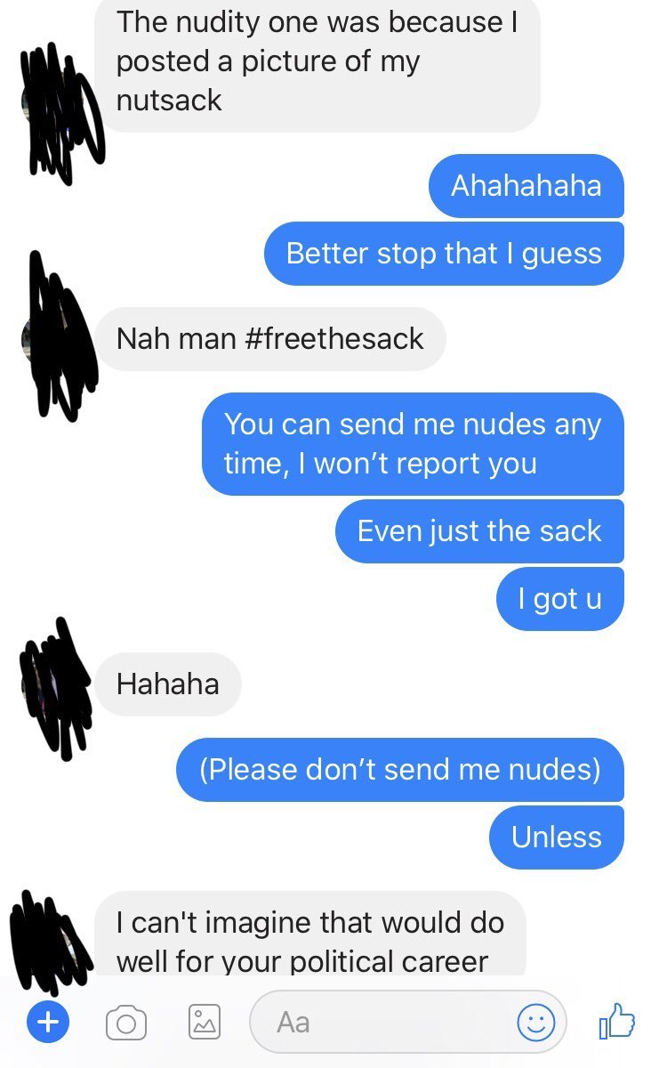 In the article, he also mentions that he treats male and female friends equally and showed a screenshot of his conversation where said another man could send him nudes. He has been posting that on twitter (as a defence???) and it is attached below (9/x)