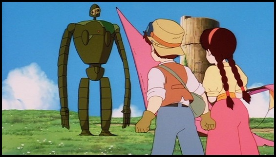 Don’t forget also: the robot design was one that Miyazaki already employed in Lupin III.