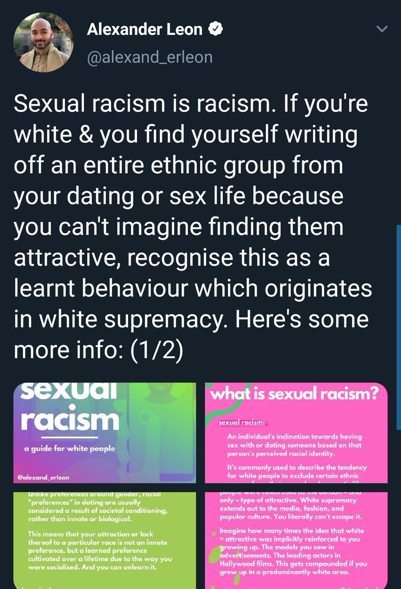 TheLaurenChen's tweet photo. So is it racist for white people to date black people, or for white people to NOT date black people?

I'm having trouble keeping up 🤔 https://t.co/V8qXgd9B9H