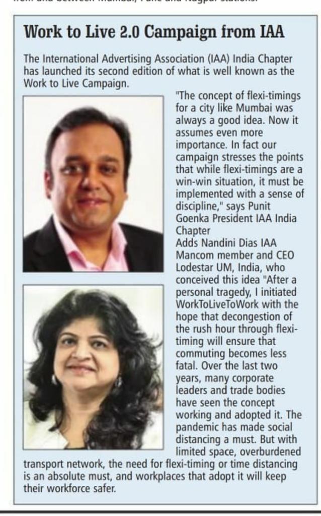 rameshnarayan's tweet photo. @IAA_India Work to Live 2.0. 
Critical for Mumbaikars in the Covid era. @punitgoenka @NandiniDias @skswamy @PradeepDwivedi @mtata0503 @ak_karnani @parthodasgupta @rajcheerfull @IAA_Global @IAA_Australia @IAA_UK @GH_advertising https://t.co/nmo07r9Jfh