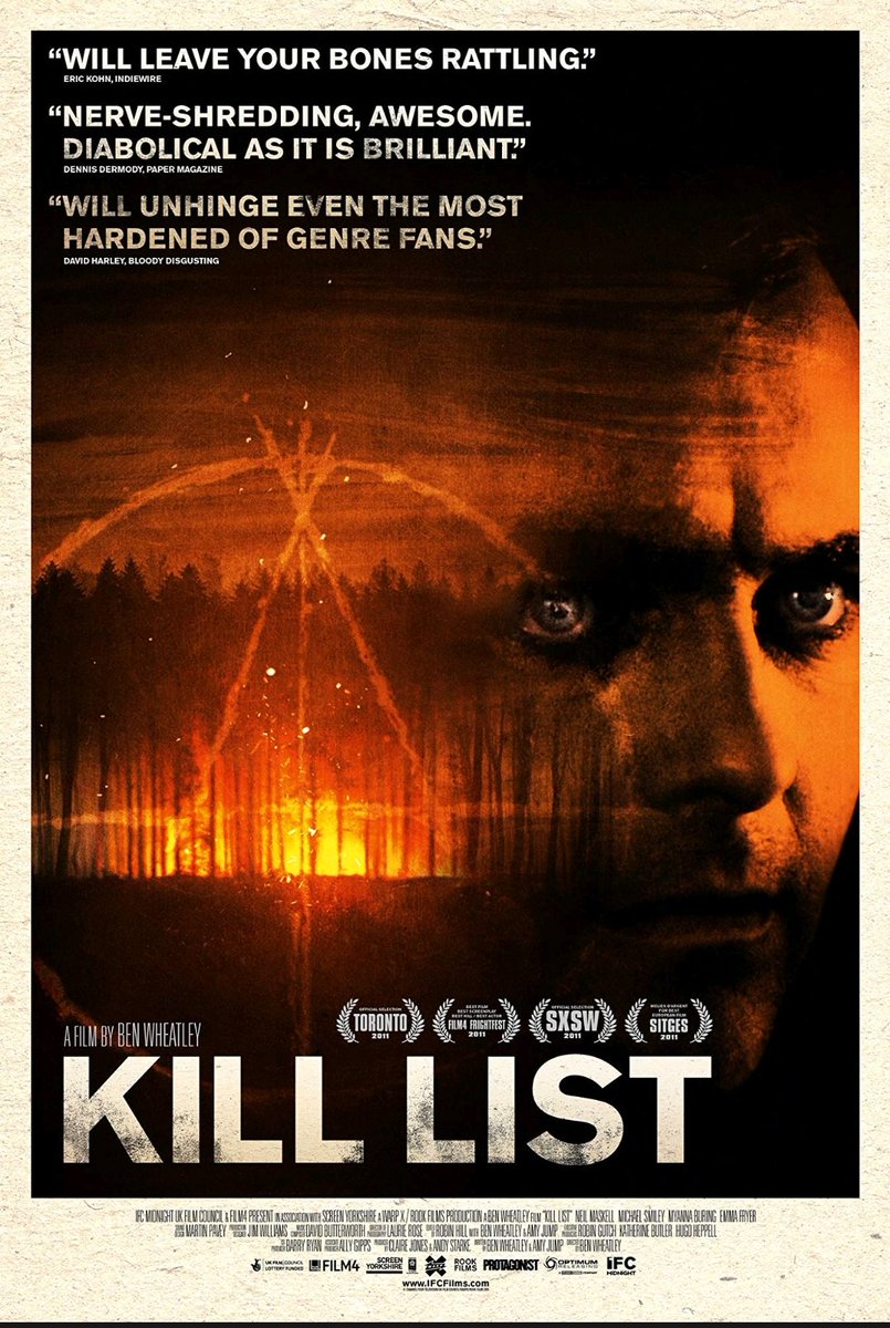 120. KILL LIST (2011) -- Film swedia mengenai dua pembunuh bayaran sadis yang menemukan keanehan selama mereka beroperasi. Dan membawa mereka kepada sebuah akhir yang tak terbayangkan. Lagi-lagi, kultus pagan!