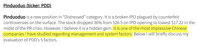 3/ Remind that the public perception then for  $PDD was abysmal during a counterfeits PR crisis, but here was what I saw, "the most impressive Chinese companies"