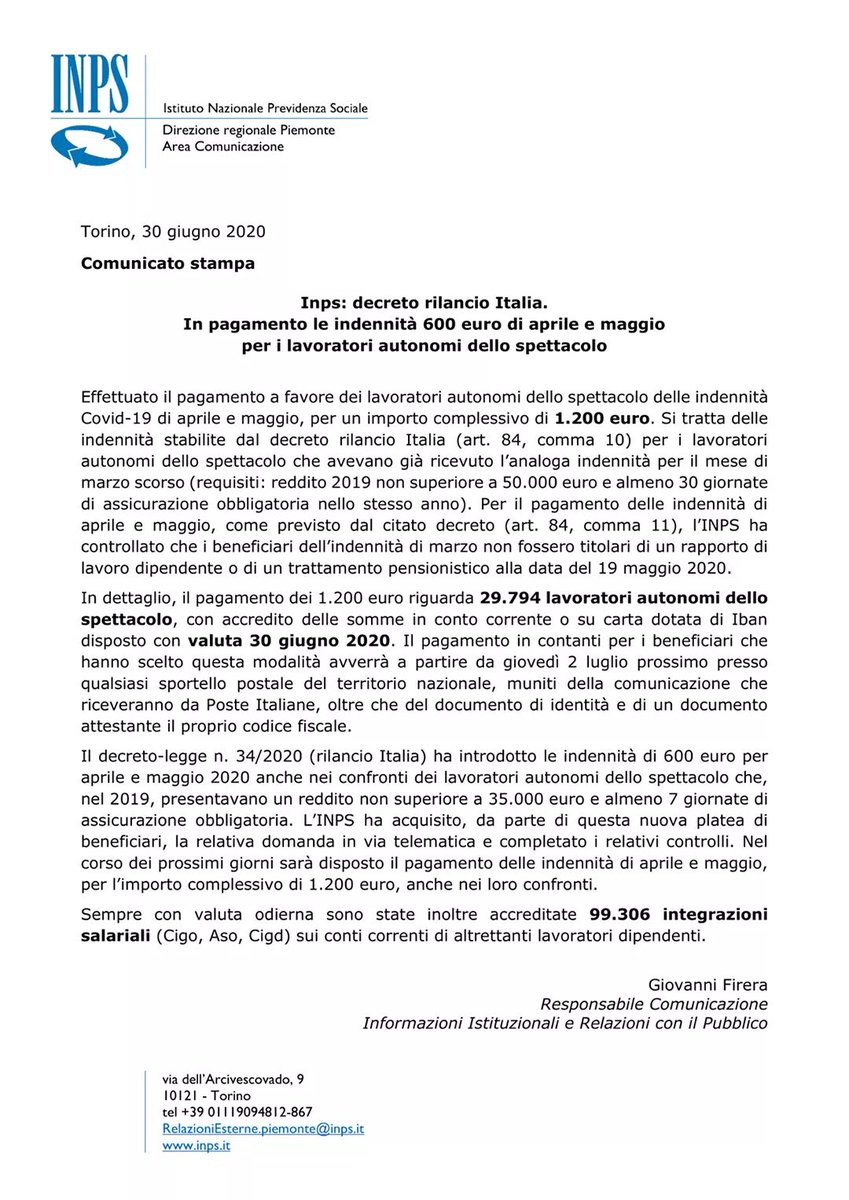 labsocialeal's tweet photo. Un'altra vittoria delle lavoratrici e lavoratori dello spettacolo #Piemonte. Mobilitarsi paga, organizzarsi paga (e fa pagare @INPS_it).

#reddito #spettacolo #Cultura #2luglio https://t.co/JWhdSC2IrY