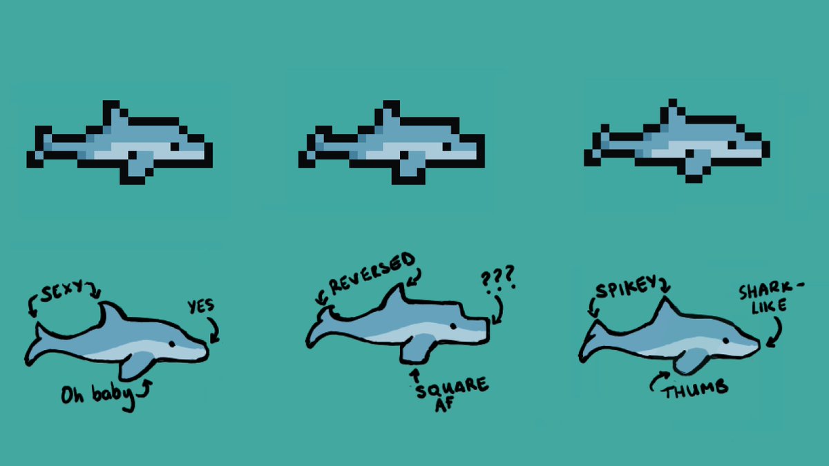 Franrekk's tweet image. Why every pixel matters.
A single pixel difference in the outline can completely change how we perceive a shape
#pixelart