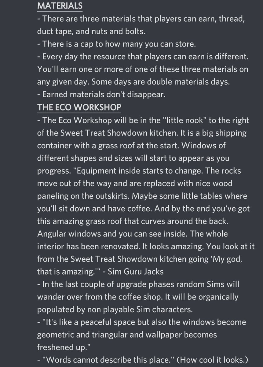 SimsMobileStar's tweet photo. The Sims Mobile Eco Workshop "massive" update! Coming July 6th (or 7th in the Americas?) Here's the cliff notes I posted on the TSMC Discord from @rachybop and @beyondsims podcast with @SimGuruMegz and @SimGuruJackS. Hope I understood correctly. @TheSimsMobile #TheSimsMobile https://t.co/5iVxV2G064