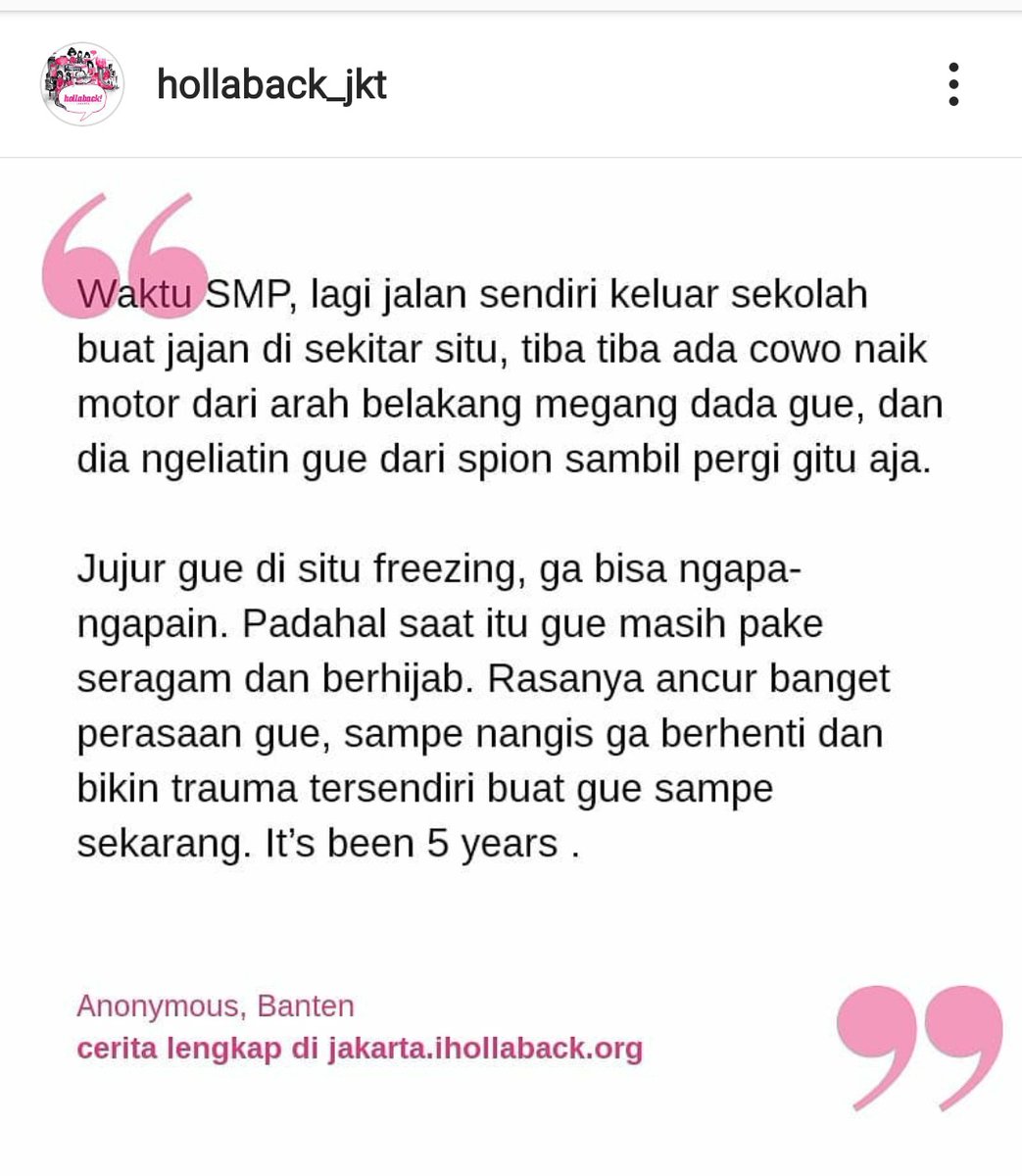 novalauliady's tweet photo. Coba lo baca pengalaman korban di IG/website @hollaback_JKT banyak yang pakai pakaian tertutup semua tapi tetap saja dilecehkan.

Orang pakai cadar sampai bayi aja ada yang jadi korban. Gak usahlah nyalah-nyalahin korban, jahat bgt. Udah tau beban mereka udah banyak banget 😠😭 https://t.co/HuwSFHHCuH