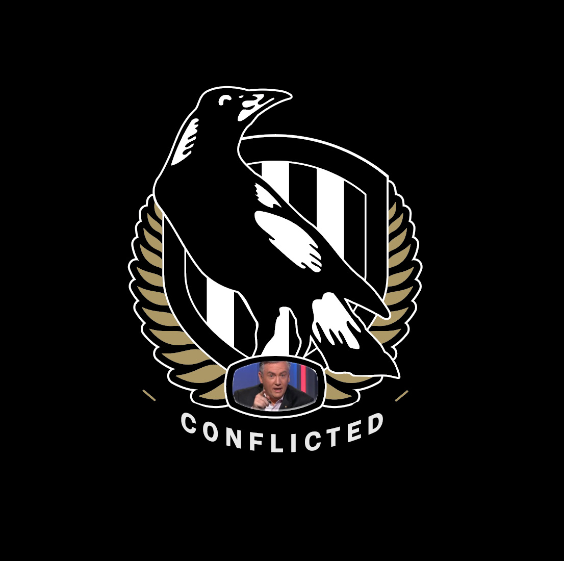 AlbertThurgood's tweet image. There's a growing movement to have the Collingwood logo redesigned to this:

#AFLPiesDons
