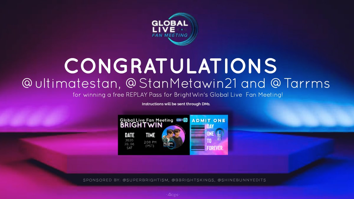 BrightwinDayOne's tweet photo. Congratulations to @ultimateblstan, @StanMetawin21, and @Tarrms, the last set of winners of #DayOneToForeverGAR! π
Enjoy watching the replay of #GlobalLiveFMxBrightWin π
And to all the participants of this giveaway, thank you all so much for joining! β¨ https://t.co/jF8PbbmrTJ