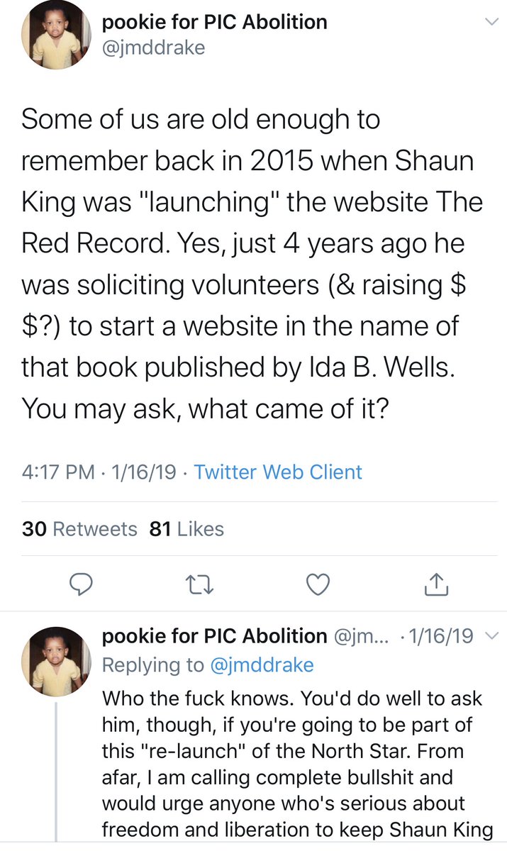 But...he's not important enough as a writer (my own take), so... BACK TO FOUNDING THINGS!Oh, I almost forgot - in 2015 he ALSO kicked off a campaign to launch a digital publication based on Ida B Well's  #TheRedRecord.... Sounds very familiar, yes? Yeah..that didn't happen.