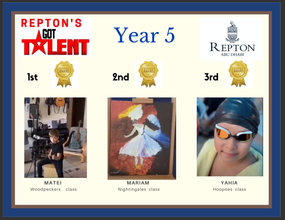 ReptonADMusic's tweet image. Congratulations to the winners of Repton Got Talent 2020 in primary @ReptonADFry 
#ReptonGotTalent2020 #RADremotelearning