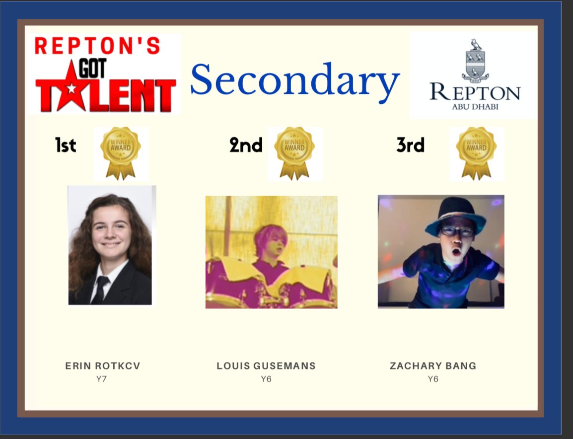 ReptonADMusic's tweet image. Well done to the winners of Repton Got Talent 2020 in senior school.
#ReptonGotTalent2020 #RADremotelearning