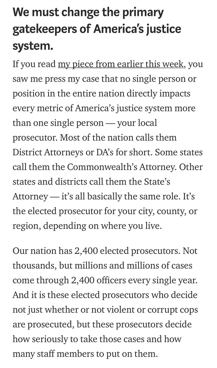 Also in 2018, he announces that he's cofounder of a new PAC focused on electing prosecutors: The Real Justice PAC.Now, the messaging turns up.