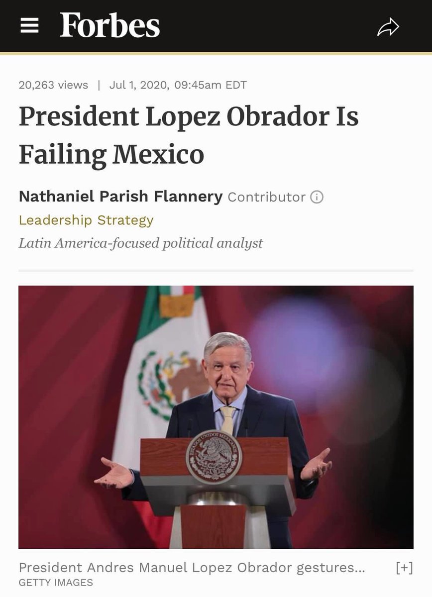 CerebrosG's tweet photo. FORBES, una de las plataformas de noticias más importantes a nivel global ha colapsado las redes sociales.

“President Lopez Obrador Is Failing Mexico”

“El presidente López Obrador le está fallando a México”

Uno de los artículos críticos más duros que se han escrito. https://t.co/yzKREzEBJj