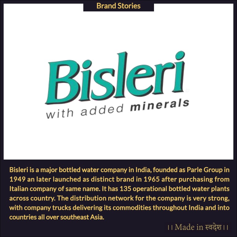 Madeinswadeshin's tweet photo. Bisleri today is a household name, powered by 17 owned plants, 33 co-packers and 11 franchises. It is centre of Aqua Green Revolution.
Do Retweet and Share @AskAnshul
@abhiandniyu @BisleriZone @VedicaHome @MadeInIndiaZee @__memenist #madeinswadesh #SwadeshiFirst #bisleri #Indian https://t.co/obLwOvoyRU