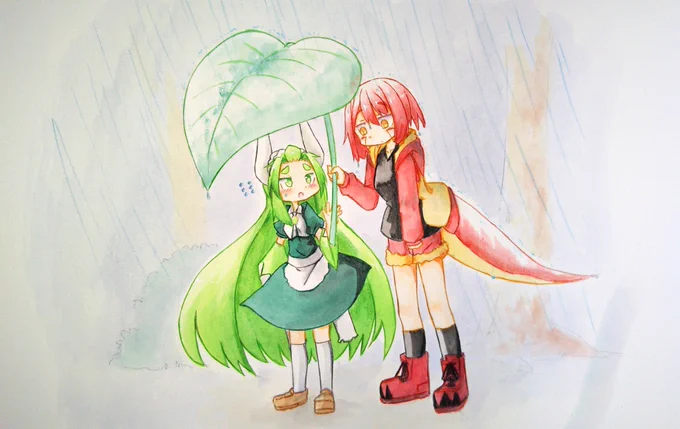 #ティラとケラ
ケラ「ティラ風邪ひいちゃうよ?」
ティラ「大丈夫、私最強だから」 