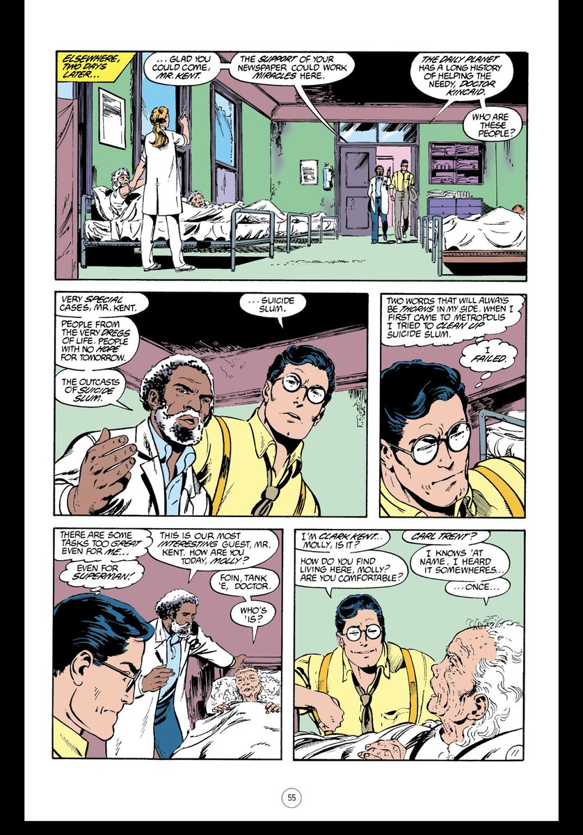But even in Byrne’s work, Superman remains the vehicle for this unmistakably political message about the scourge of inequality in America. That’s what he was created to be, from his earliest stories.