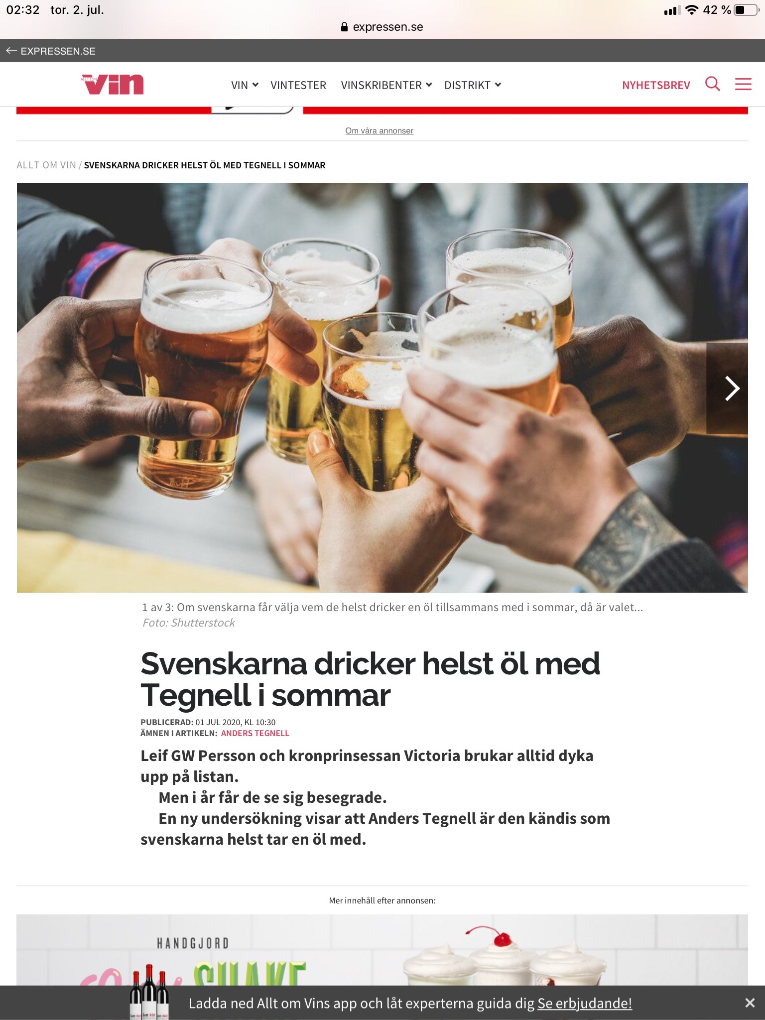 Arill Riise On Twitter Svenskane Vil Helst Drikke Ol Med Anders Tegnell I Sommar Han Er Meir Populaer Enn Prinsesse Victoria Og Leif Gw Persson Eg Har Laert Mykje Om Svenskane I Var