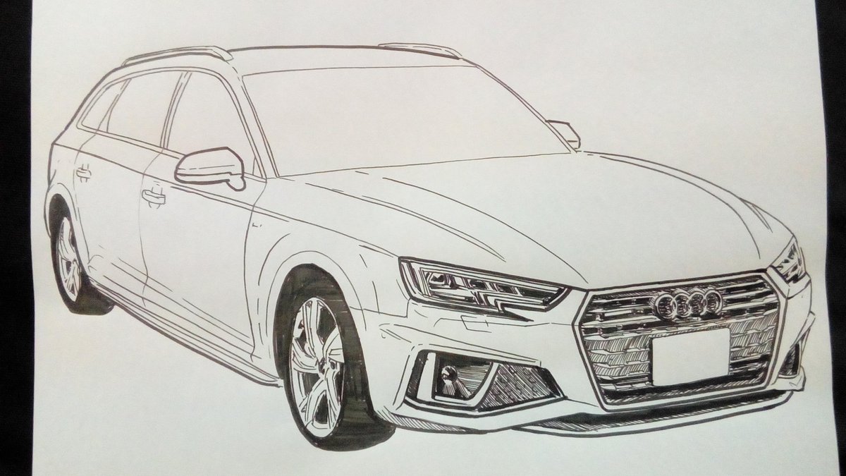 結城るい アウディ Audi Avant ラクガキ ペン画 イラスト王国 イラスト基地 アナログイラスト アウディa4アバント