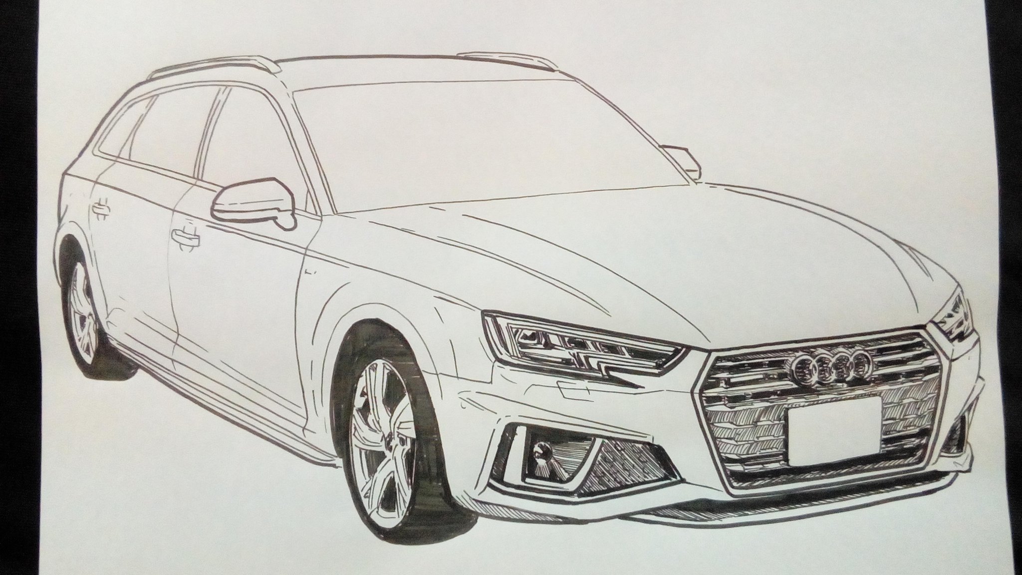 結城るい アウディ Audi Avant ラクガキ ペン画 イラスト王国 イラスト基地 アナログイラスト アウディa4アバント 結城るい アウディ Audi Avant ラクガキ ペン画 イラスト王国 イラスト基地 アナログイラスト アウディa4アバント