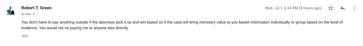 So back to the question, why Robert T. Green and Pre-Post Game? Do they have a deeper role/purpose?Yes.What is it?To gather up as many former Iowa players and families for purpose of legal action or threat of legal action to achieve monetary settlement. Class Action.5/