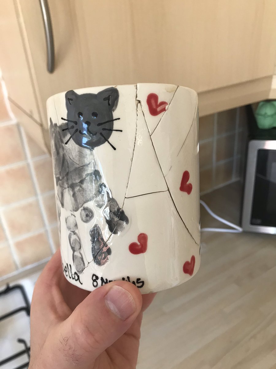 I don’t think I’ll be using this to drink from any more, but glad I repaired my most favourite mug ever