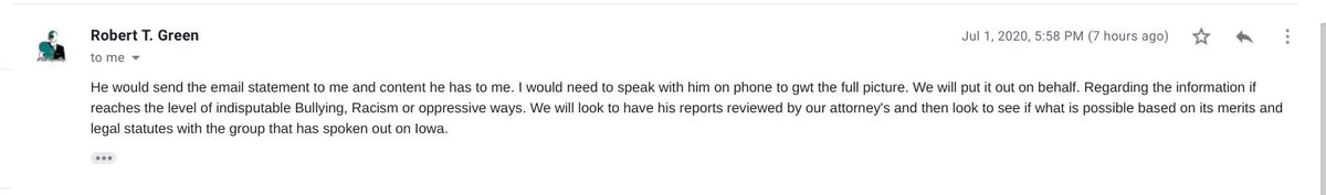 Robert T. Green stipulates that players or their family should release a statement through him that is reviewed by him and his attorney's. Let's have him explain the process in his own words.6/