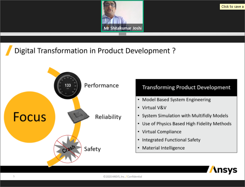 itsme_Anirudh's tweet photo. Shitalkumar Joshi, Head, Electronics App Engg, @ansys talks abt model-based system #Engineering for EVs, #virtual verification &amp; validation of #Autonomous vehicles n PCB reliability risk analysis 2 build new age capacities

@AutoTechReview1 #CTORoundtable #tech #webinar #technews https://t.co/jmbipuQcDd