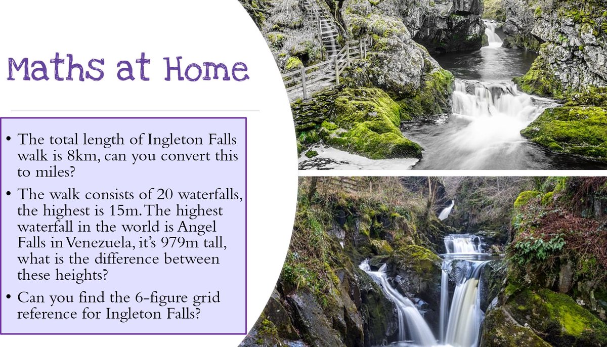 SIL_EduSupport's tweet photo. ๐ฃWe love going on the @IngletonFalls trail in the Yorkshire Dales, the waterfalls are spectacular!
What do you know about waterfalls? Weโd love to hear any interesting facts you can find ๐ #mathsiseverywhere #crosscurricular #geography https://t.co/J1gfn4OaZV