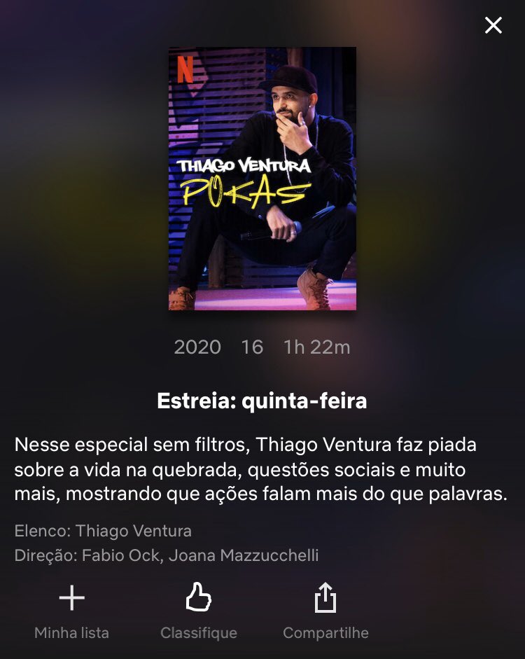 othiagoventura's tweet photo. ⏰⏰⏰⏰⏰⏰
10 MINUTOS!!!!
VAMOOOOOOO
#ThiagoVenturaNaNetflix https://t.co/qE19RzjH87