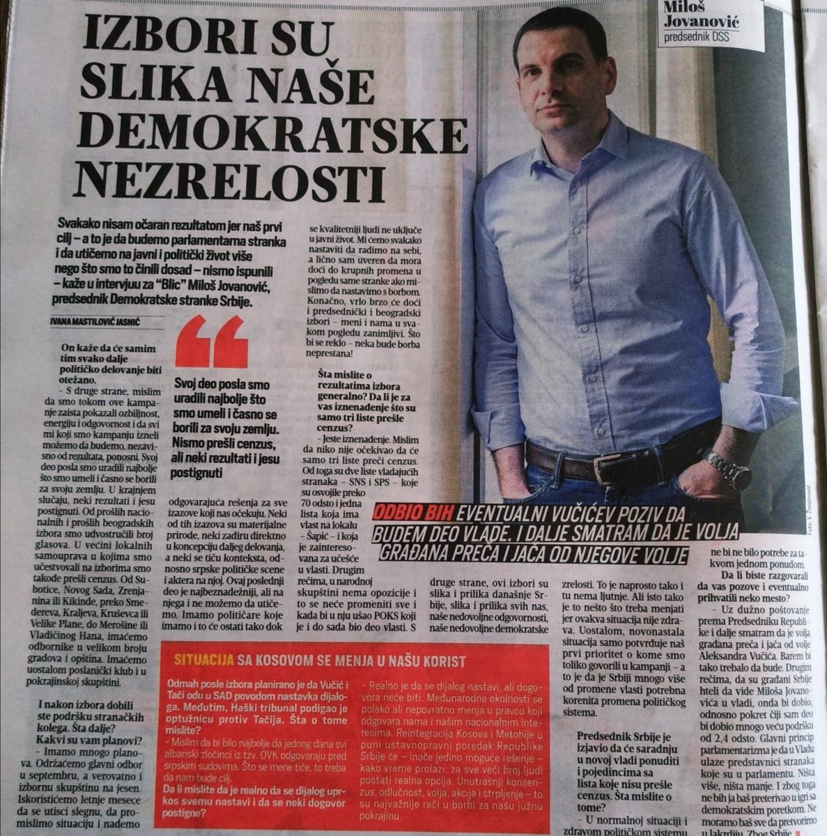 metla2020's tweet photo. Свој део посла смо урадили најбоље што смо умели и часно се борили за своју земљу. Нисмо прешли цензус, али неки резултати и јесу постигнути. https://t.co/dyrzoAnCRn