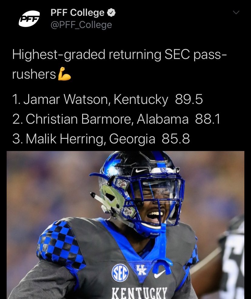 I’m gonna keep adding to these as the undeniable stats & facts continue to pour in that this could be one of (if not the) greatest Kentucky Football Teams, & Seasons EVERLet em sleep 