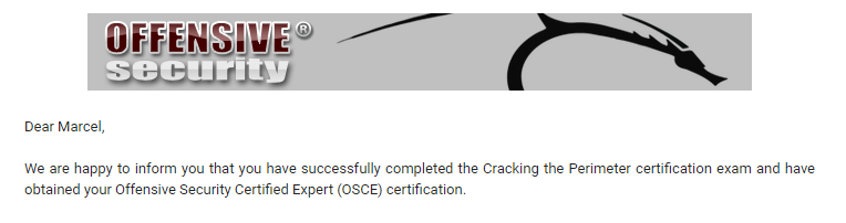 Only a few weeks after passing my OSWE exam, I went through fire and flames again. But it was absolutely worth it. Thanks again <a href="/offsectraining/">OffSec</a> for this pain. #OSCE #offsec