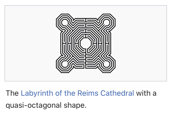 Exhibit F. As we have seen on [E] Island and in ancient myths, labyrinths serve their own hidden purposes. They are a confusing obstacle between one, and the truth/goal hidden in the metaphorical/physical center. One might say that an octagonal labyrinth obfuscates best.