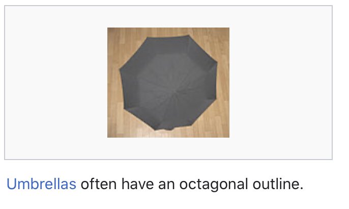 Exhibit G. Put simply, umbrellas serve to cover those under them from water[cleansing or damaging]. They are a shroud of negation, serving as a barrier between two forces. An excellent shape to use as a “cap” for good and holy energy.