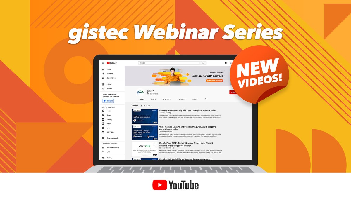 gistec's tweet image. Two more vidoes were added to #gistecWebinarSeries playlist on YouTube!

Watch interesting sessions featuring open data, machine learning, and deep learning in the #ArcGIS platform.

Subscribe to our channel for more updates: youtube.com/c/gistecommuni…