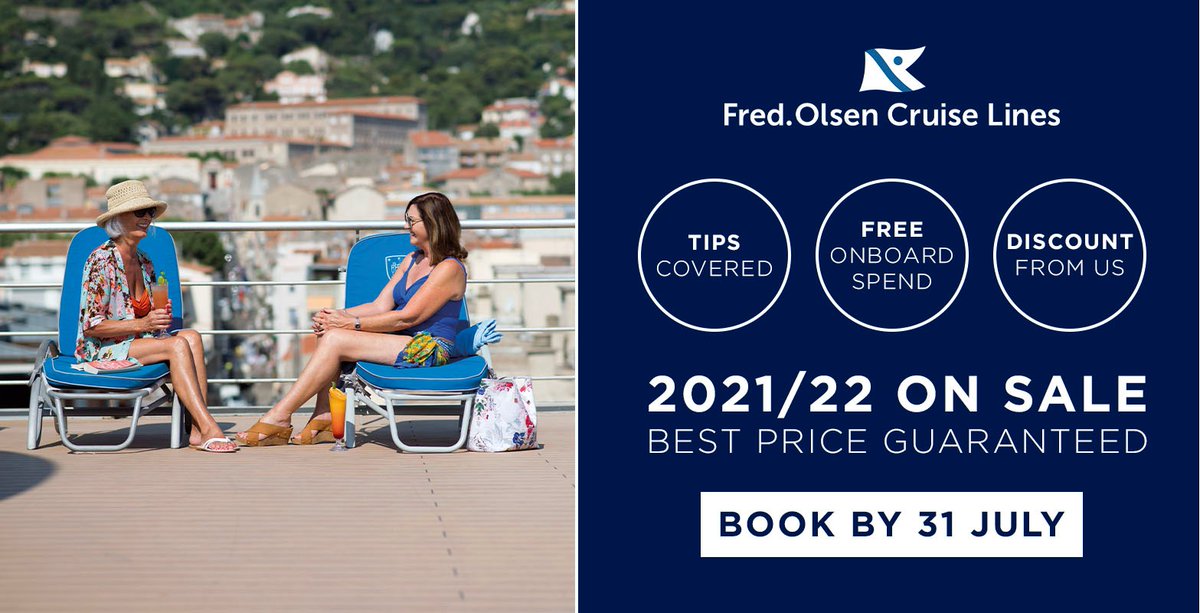oceanworld's tweet photo. 2021 and 2022 cruises with Fred. Olsen - on sale!

✅ FREE Tips
✅ FREE Onboard Spend
✅ Discount from Ocean World Travel
✅ We Give You The Best Price Guaranteed

Find Out More: https://t.co/akjTlSHaYr https://t.co/7dqsrQhz50