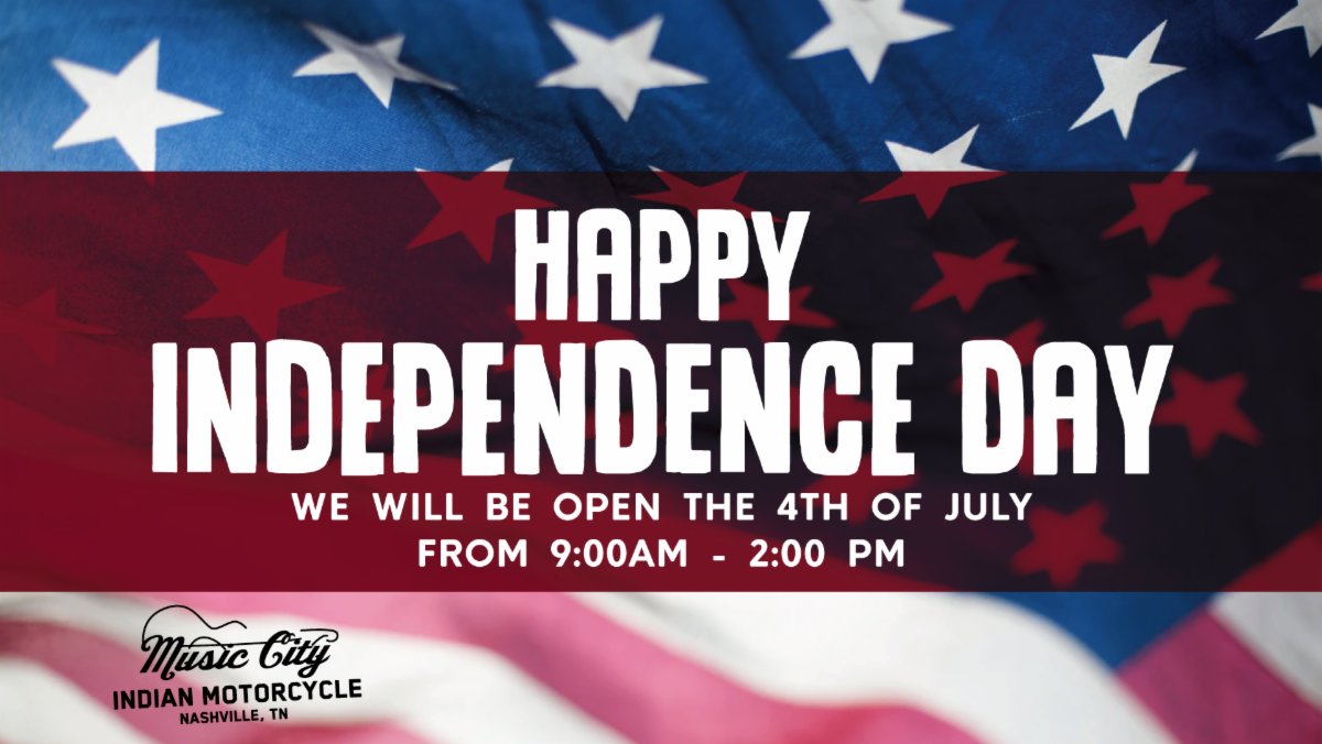 MusicCityIndian's tweet photo. We Are Open July 4th! @musiccityindianmotorcycle #musiccity#nashville #4thofjuly https://t.co/8eoFSfs8OP https://t.co/3MzTPqEf7Z