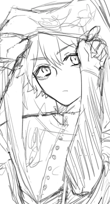 SR来た時にテンション上がって描いてたけど服の模様で挫折する未来しか見えないので途中供養。 