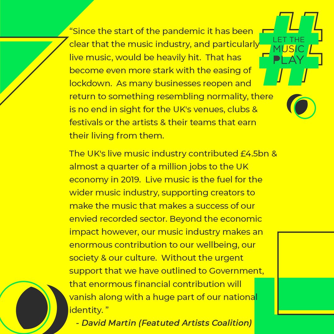 MusicFunnel's tweet image. We call on the UK Government to support our industry and #LetTheMusicPlay