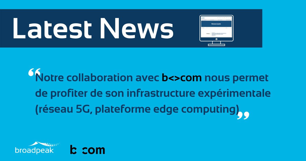 Broadpeak et SLS boostent leurs innovations avec b<>com <a href="/IRT_BCom/">b-com</a>
▶️En savoir plus ici : bit.ly/3gkxTHr