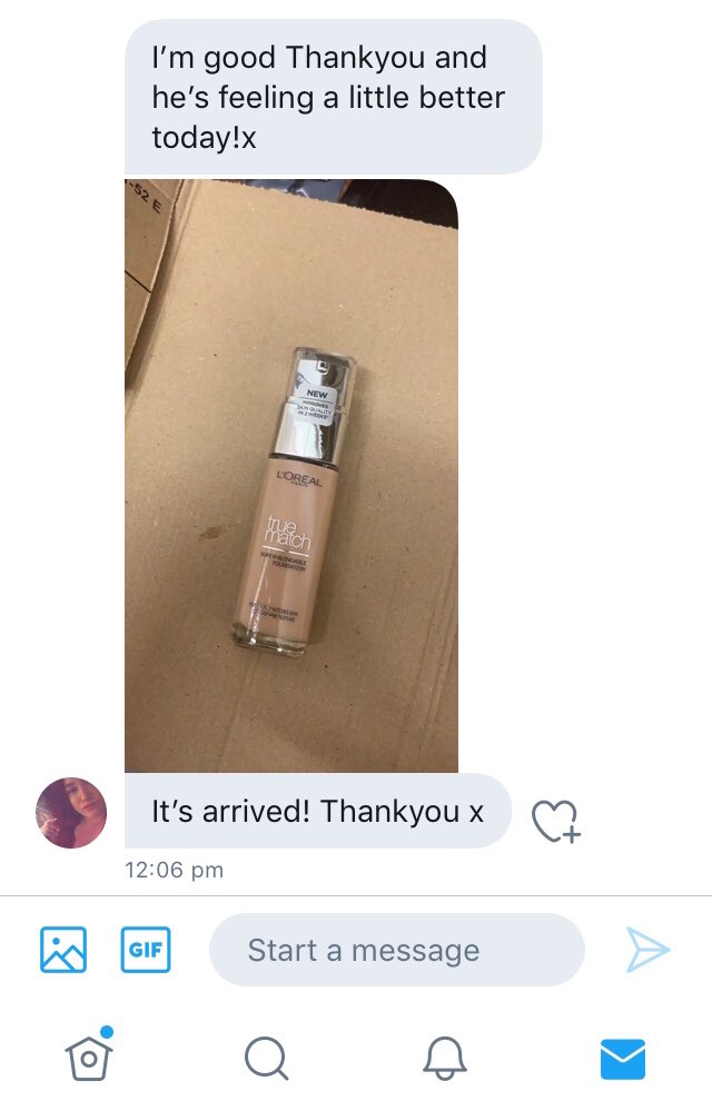 Jay02151767's tweet photo. Little treat from me - L’Oreal foundation arrived today ✨ https://t.co/iYqSd1cXDi
