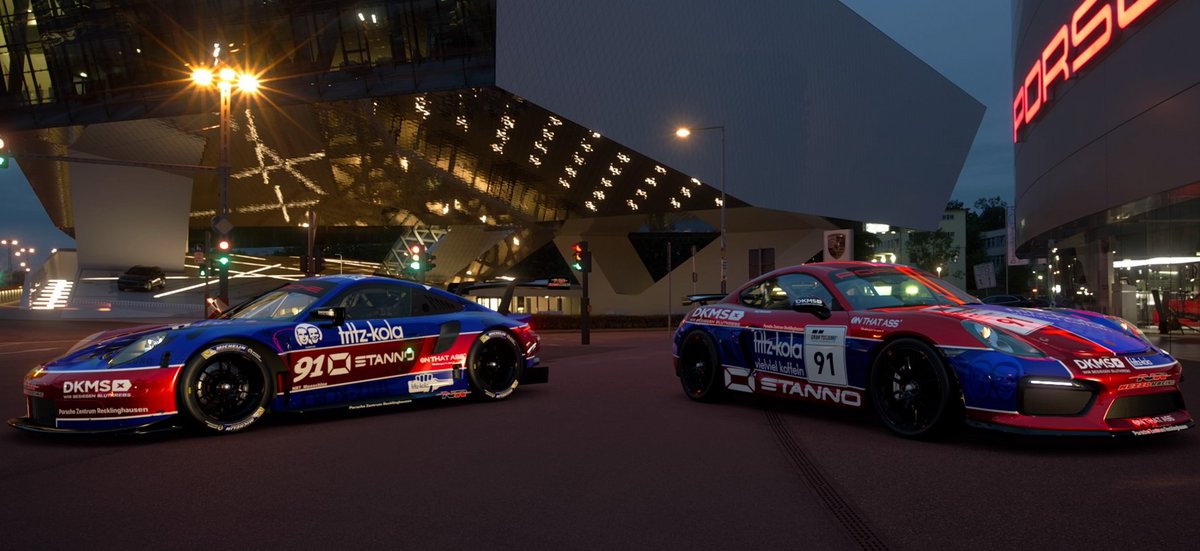 NezzoRacing's tweet photo. New Livery's for the drivers of Nezzo Racing. NRT_FREAKO_O with Corvette and NRT_MENSCHINE with Porsche https://t.co/o7d6uaZ1Ny