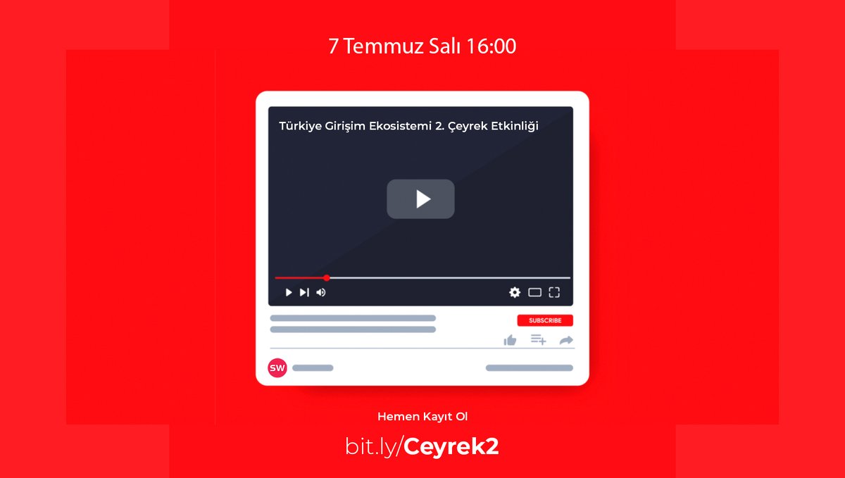 startups_watch's tweet photo. Türkiye Girişim Ekosistemi 2. Çeyrek etkinliğini 7 Temmuz Salı 16:00'da canlı izlemek için kayıt olmayı unutmayın (Ücretsiz): https://t.co/NFQfvK6w7t https://t.co/Qf1olaugvX